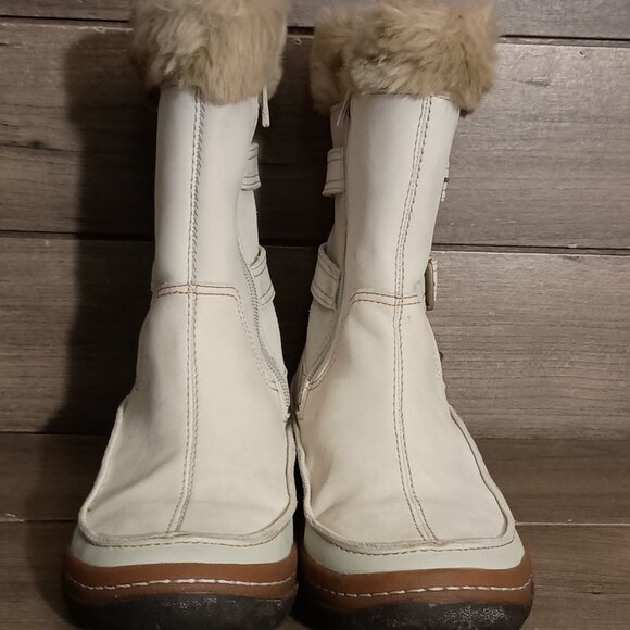 Merrell Decora Chant Women Snow Boots J48428 Size 8.5 White Faux Leather - Picture 5 of 16